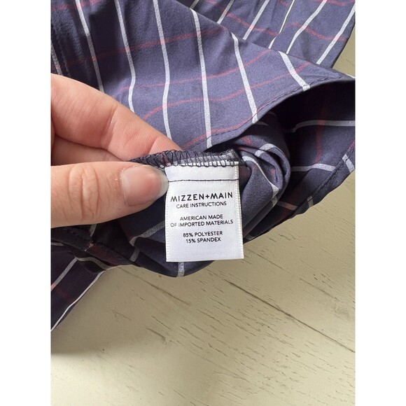 Mizzen+Main‎ Leeward Collection Mens XL Trim Fit Blue Pinstripe Stretch - Picture 3 of 5